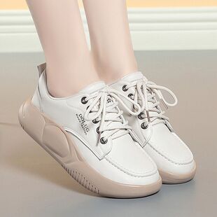 新款 街拍百搭松糕女鞋 基础小白鞋 学生休闲板鞋 女韩版 春季