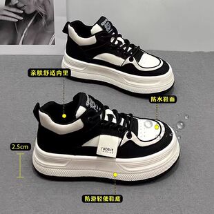 女童运动鞋春百搭新款中大童休闲板鞋儿童厚底高帮鞋女孩老爹鞋