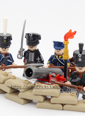 粤睿智达中世纪拿破仑系列N021-024普鲁士士兵外贸袋装