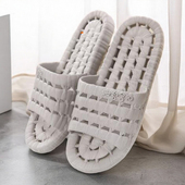 男女 防滑酒店居家用洗澡凉鞋 夏季 漏水塑料一字拖镂空浴室内凉拖鞋