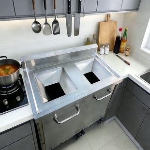 商用不锈钢收残车残食垃圾垃圾桶大容量收残台回收车台回收台移动