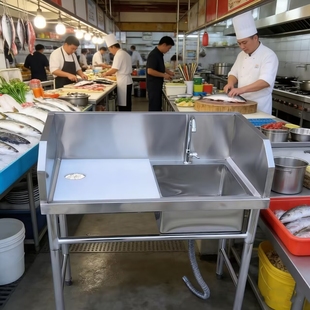 杀鱼桌子切水果池槽超市片鱼洗蔬果卖鱼用的特厚水产刨台加厚商用