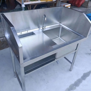 宰杀鸡鸭活鱼水池操作台不锈钢剁猪脚剁肉台菜场杀鱼桌子卖鱼用的