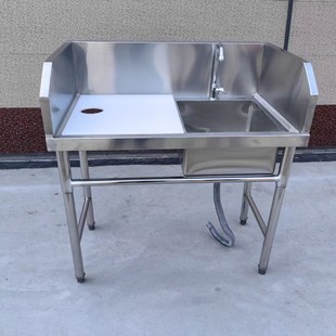 不锈钢水果洗切台杀鱼水台菜场宰杀鸡鸭活鱼水池操作台多功能一体