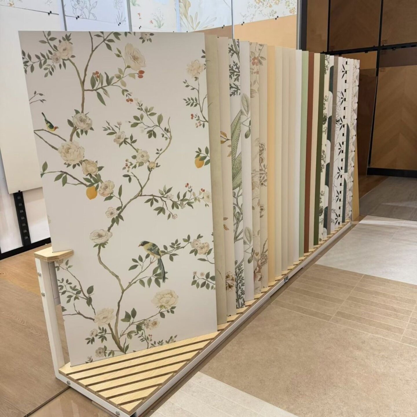 地砖样板展示台斜插式移动瓷砖架
