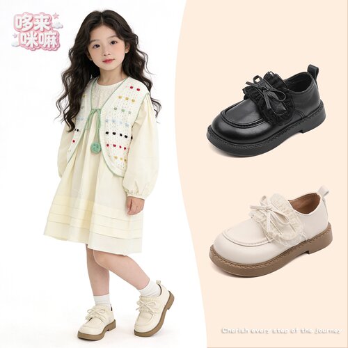 女童皮鞋儿童英伦风乐福鞋