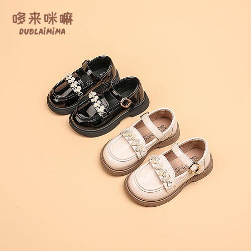 女童英伦风小皮鞋夏季珍珠公主鞋
