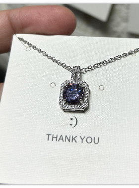 钛钢钻石吊坠项链超闪不掉色