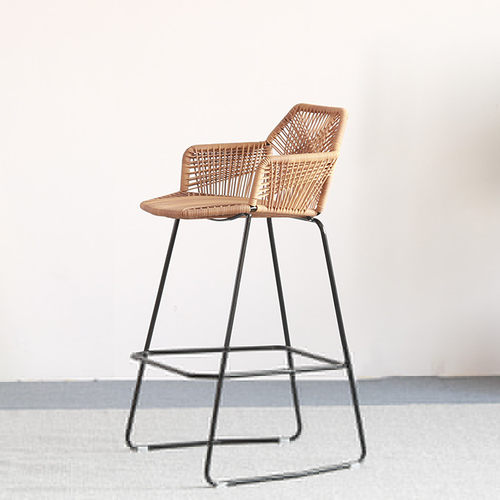 户外藤编高脚椅可定做