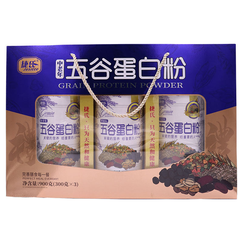 捷氏中老年五谷蛋白粉礼盒装900克营养谷物送礼父母老人|ruв категории кофе/хлопья/напиток, натуральный порошок питание - от Buy2taobao.com для оказания профессиональной услуги покупки агента Taobao