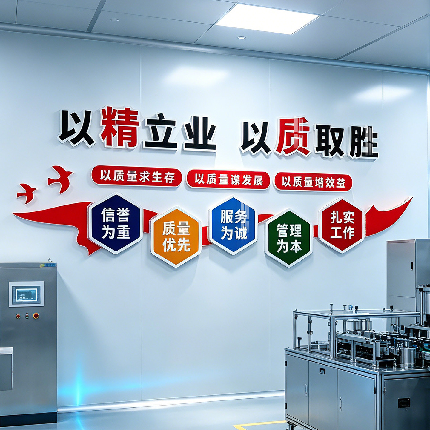 工厂车间安全生产文化墙贴