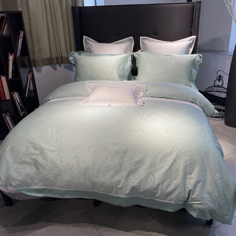 多喜爱新绒棉四件套专柜同款贡缎60s时尚清新印花床单床笠套件1.8