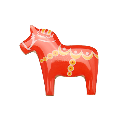 瑞典达拉木马金属徽章旅游纪念品