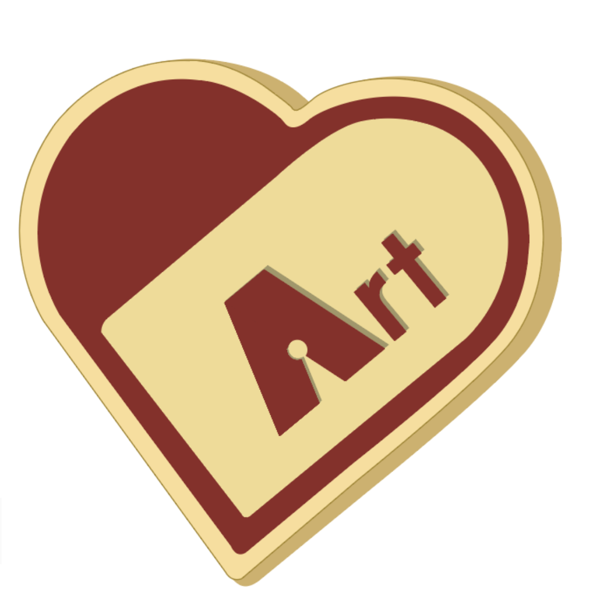 爱心型Art金属烤漆徽章定制 企业logo胸针襟章磁吸胸章订做纪念章