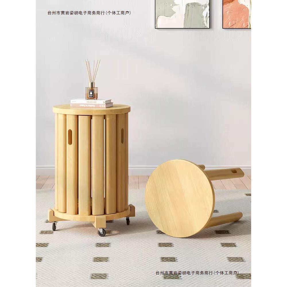 包邮凳子家用组合收纳实木圆凳木板凳叠放叠叠乐客厅可餐桌凳包邮