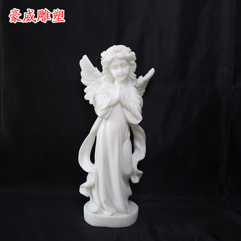 天然大理石人物雕像欧式汉白玉小天使室内外装饰工艺品摆件现货