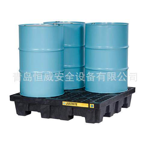 杰斯瑞特28637方型托盘4桶装聚乙烯托盘溢漏控制带排水口托盘
