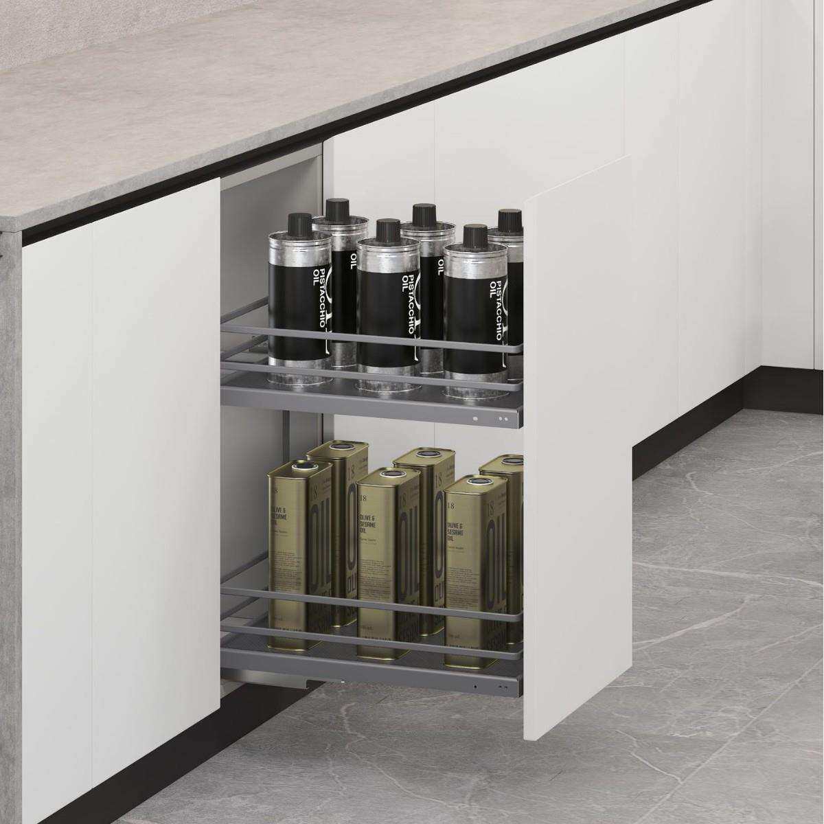 厨房拉篮收纳调味拉篮橱柜窄柜抽屉式极窄小尺寸抽拉式超窄调料