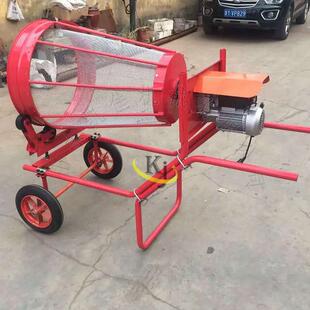 手推式筛沙机电动圆筒筛沙机滚筒震动小型建筑式电动筛沙