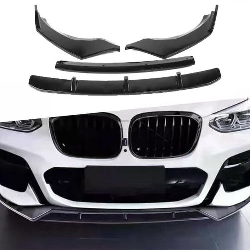 适用宝马X3X4 G01G02 BMW2018-2021前唇前杠前铲改装打孔包围固定
