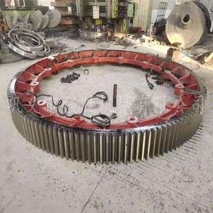 强胜常年生产回转窑大小齿轮轮带大齿圈生产