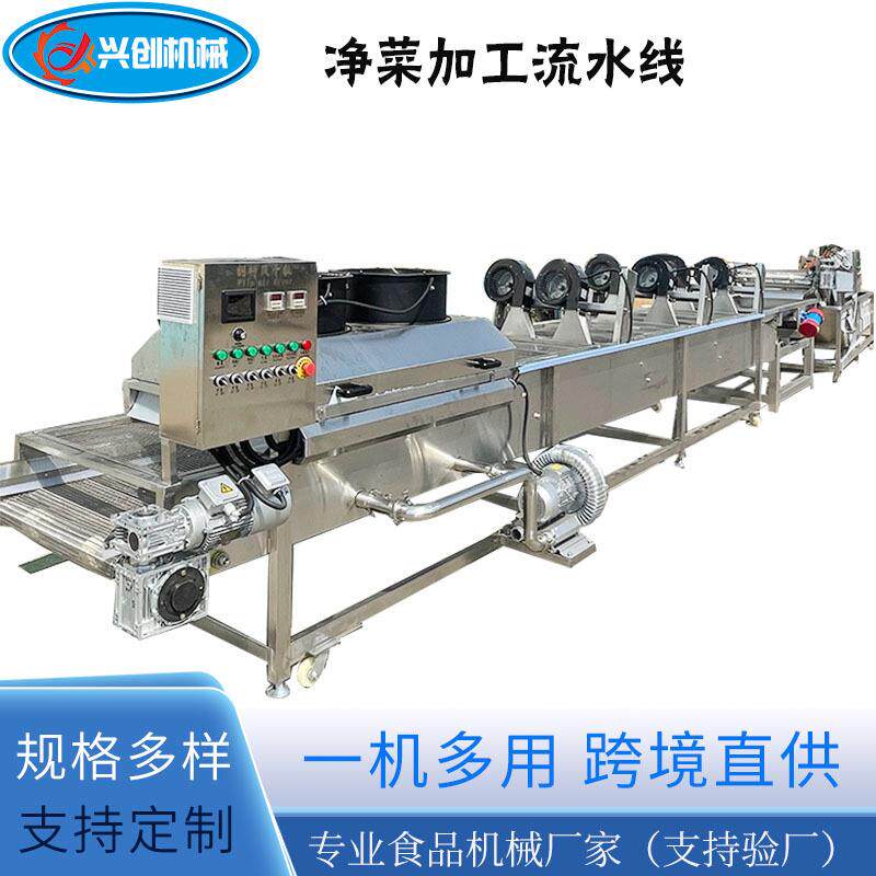 全自动果蔬清洗机大叶蔬菜气泡清洗流水线西红柿洗菜机商用流水线