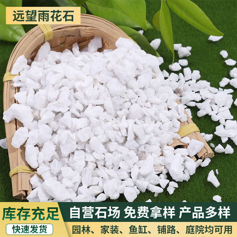 雪花白鹅卵石多肉盆栽铺面