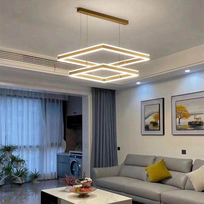 方形客厅吊灯大厅主灯现代高级感创意智能亚克力装饰家居餐厅灯