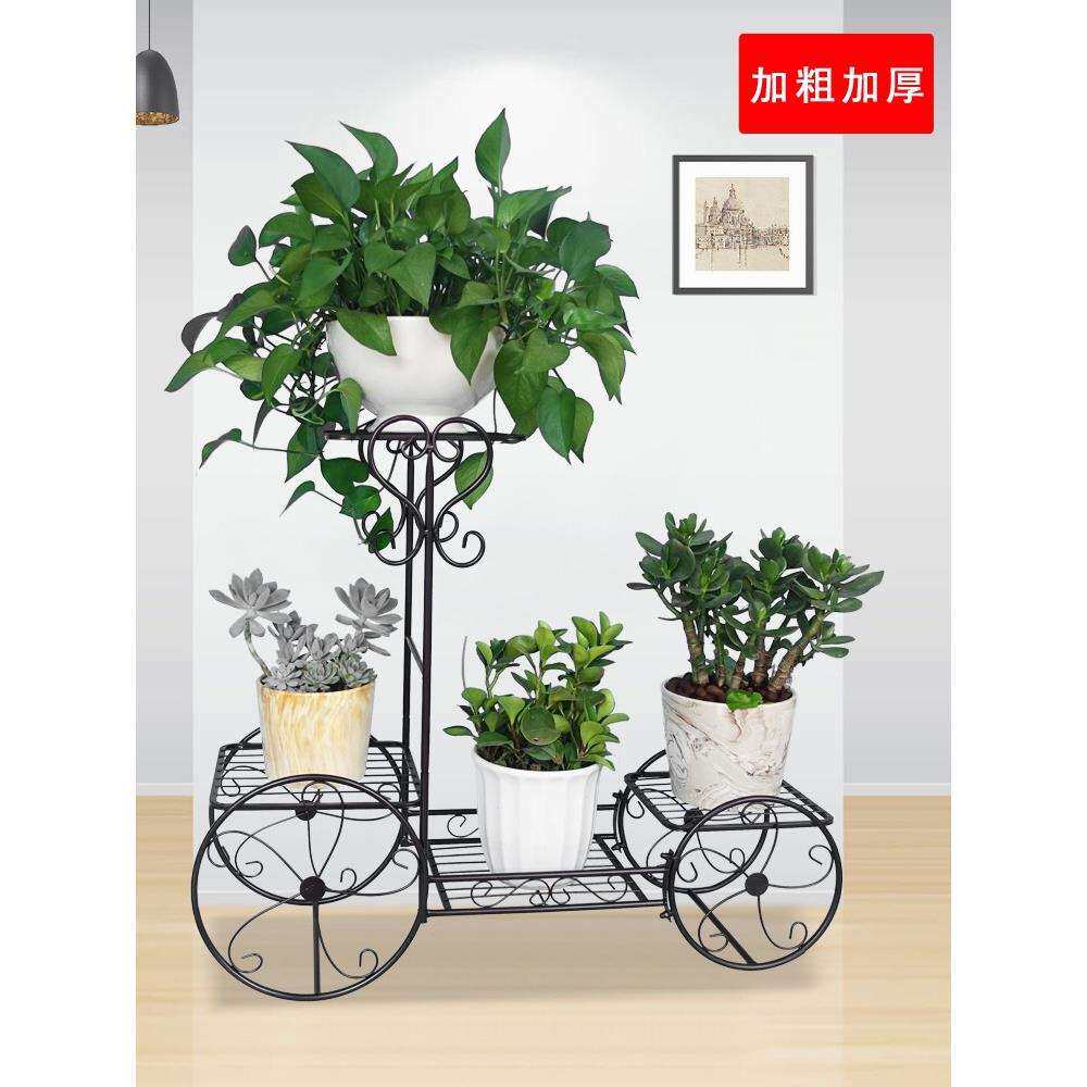 欧式铁艺花架置物架落地式家用花架子多层室内客厅吊兰绿萝花盆架
