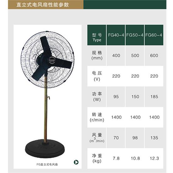 DEDONG德东®直立式排风扇FG50-4/FG60-4