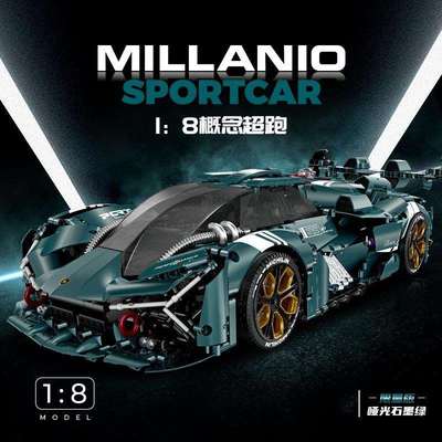 古励10611新品1:8兰博基妮三千年跑车模型成人高难度拼装积木玩具