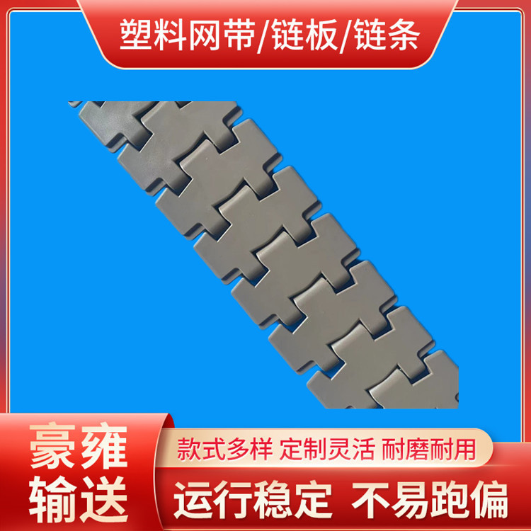 现货供应输送机配件878T塑料输送带链板转盘 平顶直行链POM全系列图片