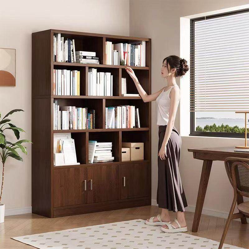 简易文件柜书架落地置物架客厅办公室靠墙储物柜展示柜置物柜书柜