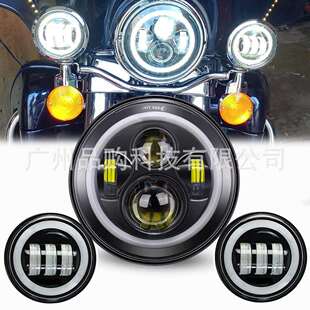 适用于哈雷XL883X48滑翔软尾LED前大灯转向灯套装改装热销
