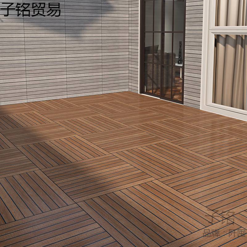 户外地面铺仿木地板瓷砖庭院花园院子露台阳台地砖室外防滑木纹砖
