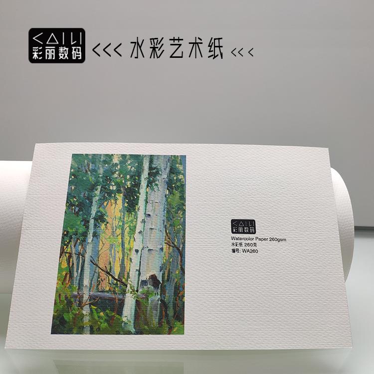 260克冷压水彩纸艺术纸艺术微喷纹路清晰色域宽广1.07*25M