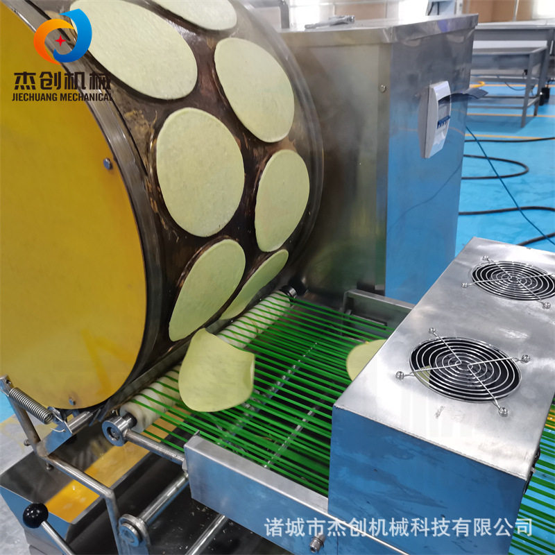 全自动春卷皮机器 工厂用蛋皮机 春卷皮机流水线烤鸭饼机