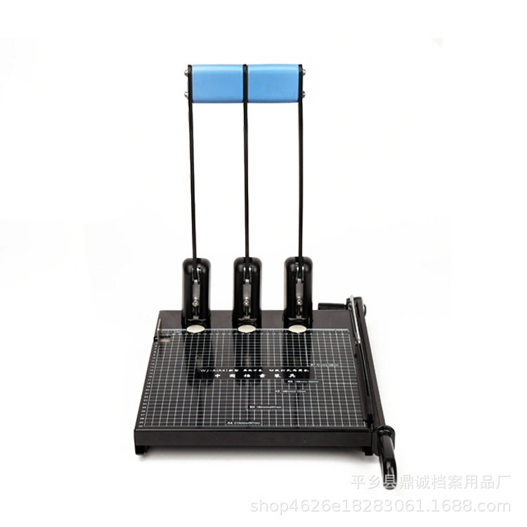 档案打孔机三孔打孔切纸手动一体打孔器方孔多孔穿孔打洞多功能