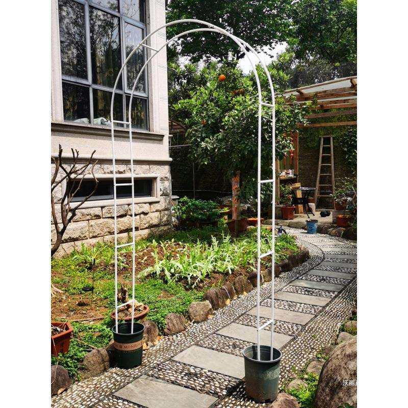 简易铁艺拱门花架月季爬藤架路引架子藤月葡萄丝瓜攀爬加固花