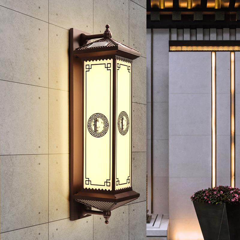 新款太阳能户外壁灯室外过道墙灯别墅走廊花园新中式庭院阳台门灯