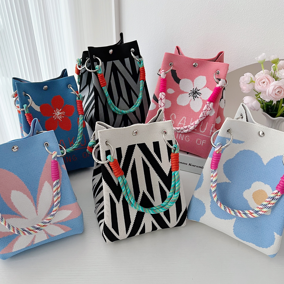 2025新款ins绳结手提包