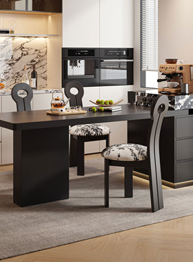 岩板岛台餐桌一体家用伸缩意式极简小户型开放厨房轻奢靠墙中导台