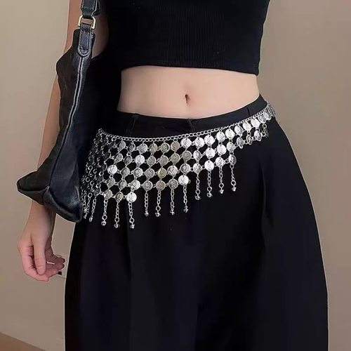 爵士舞异域肚皮舞腰链新款印度舞蹈腰臀巾演出服装腰带腰封