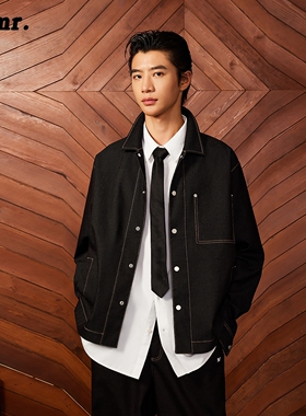 MLMR秋季新款中性风设计感潮流休闲牛仔外套夹克上衣男女