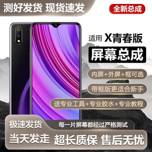 适用真我X青春版屏幕总成带框realmex手机内外触摸液晶屏RMX1851