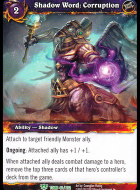 【已售罄】魔兽卡牌18版-TOMB 040 英文绿 ShadowWord:Corruption