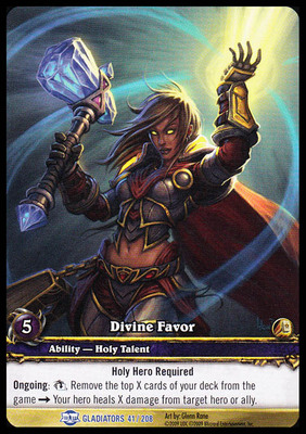 魔兽卡牌英文EA蓝卡神恩术