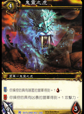 魔獸卡牌03版-OUTLAND 045 繁中藍卡 鬼之虎