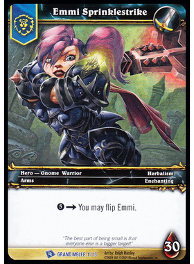 魔兽卡牌 GRAND MELEE 01 英文英雄 Emmi Sprinklestrike