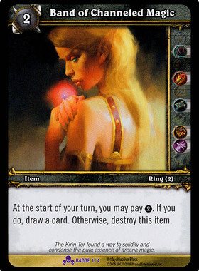 魔兽卡牌 BADGE 英文徽章卡 Band of Channeled Magic